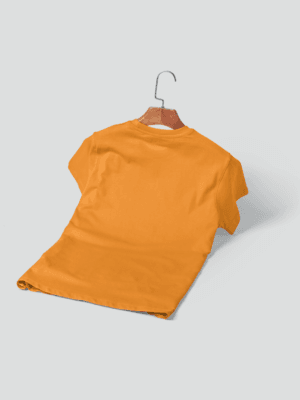 Pale yellow- Round Neck Half Sleeve T-Shirt-1