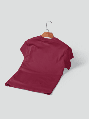 Falu Red- Round Neck Half Sleeve T-Shirt-1