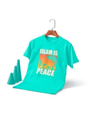 Men’s Printed Round Neck Half Sleeve T-Shirt-Islam is peace