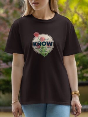 Female Printed Round Neck Half Sleeve T-Shirt-You must know